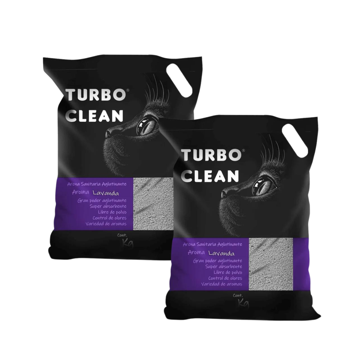 Pack 2 Arenas Sanitaria Turbo Clean Aroma Lavanda 4KG - Mascota Express